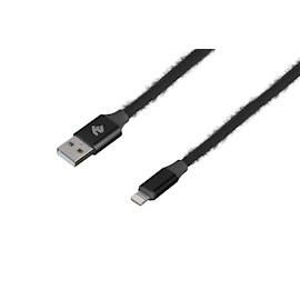 USB კაბელი 2E Fur USB 2.4 to Lightning Cable 1m Black